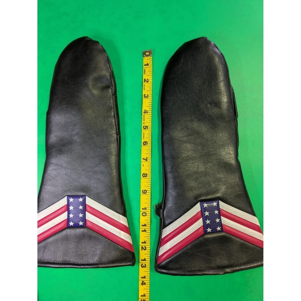 Vintage Avon Flag Vinyl Thermal Lined Snowmobile Winter Gloves Mittens Japan
